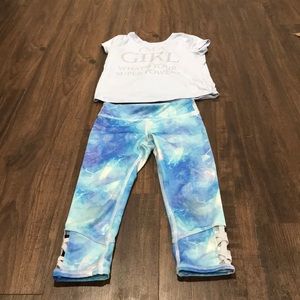 🍭💎Cute matching shirt and capris leggings💎🍭